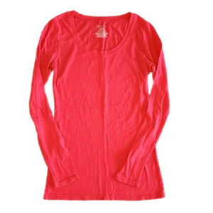 no BOUNDARIES Red Long Sleeve Tee